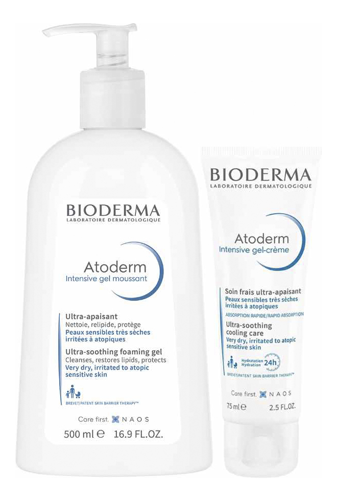 

Набор Очищение и уход (очищающий гель Atoderm Intensive Gel Moussant 500мл + гель-крем Atoderm Intensive Gel-Creme 75мл)