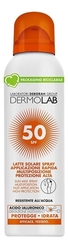 Солнцезащитное молочко-спрей для лица и тела Dermolab Sun Milk Spray Multi-Position Fast Application High Protection 150мл