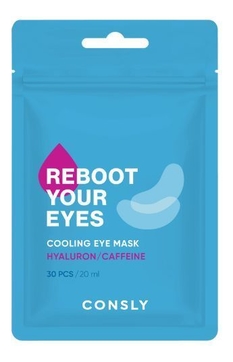 Тканевая маска-патч для кожи вокруг глаз с кофеином и гиалуроновой кислотой Reboot Your Eyes Cooling Eye Mask 30шт