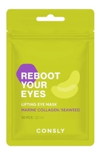 Consly Тканевая маска-патч для кожи вокруг глаз с коллагеном и морскими водорослями Reboot Your Eyes Lifting Eye Mask 30шт