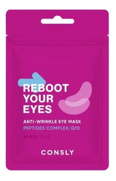 Тканевая маска-патч для кожи вокруг глаз с коэнзимом Q10 и пептидами Reboot Your Eyes Anti-Wrinkle Eye Mask 30шт