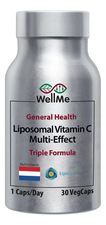 WellMe Биологическая активная добавка к пище Liposomal Vitamin C Multi-Effect 30 капсул