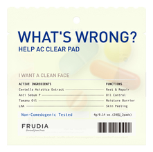 Frudia Очищающие пэды для проблемной кожи лица What's Wrong? Help Ac Clear Pad 4г