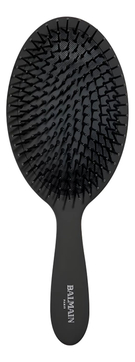 Распутывающая спа щетка Detangling Spa Brush nylon ballpoint bristles (черная)