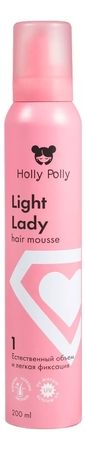 Holly Polly Мусс для волос Естественный объем и легкая фиксация Light Lady Hair Mousse 200мл