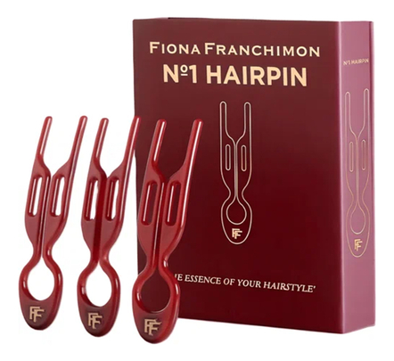 Fiona Franchimon Шпильки для волос No1 Hairpin 3шт (рубинового цвета)