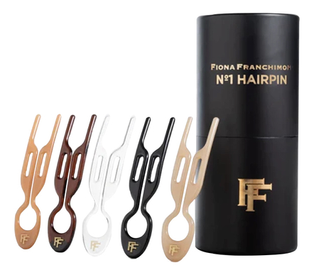 Fiona Franchimon Набор шпилек дляволос No1 Hairpin Бестселлер 5шт (коричневая + черная + прозрачная + светло-бежевая + сатиновая песочная)