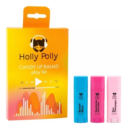 Holly Polly Набор бальзамов для губ Candy Play List Lip Balm 3*4,8г