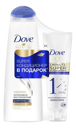 Dove Набор для волос Интенсивное восстановление (шампунь 380мл + супер-кондиционер 80мл)