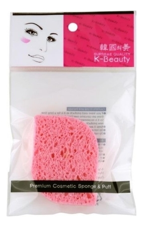 K-Beauty Спонж косметический для очищения кожи лица Капля 1шт (розовый)