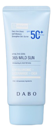 DABO Солнцезащитный крем для лица Hyal The Cera 365 Mild Sun SPF50+ PA++++ 50мл