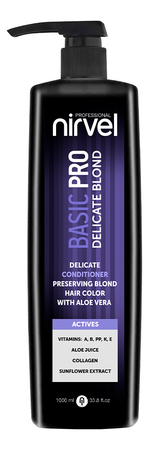 Nirvel Professional Кондиционер для сохранения цвета блонд Basic Pro Delicate Blond Conditioner 1000мл