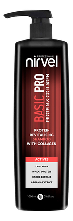 Nirvel Professional Шампунь для волос с протеином и коллагеном Basic Pro Protein & Collagen 1000мл