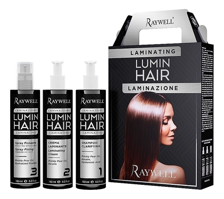 RAYWELL Набор для ламинирования волос Lumin Hair (шампунь 150мл + крем 150мл + спрей-фиксатор 150мл)