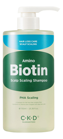 CKD Очищающий шампунь для волос с биотином Amino Biotin Scalp Scaling Shampoo 750мл