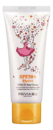 Privia Солнцезащитный крем для лица V-Face Sun Cream SPF50+ PA+++ 60мл
