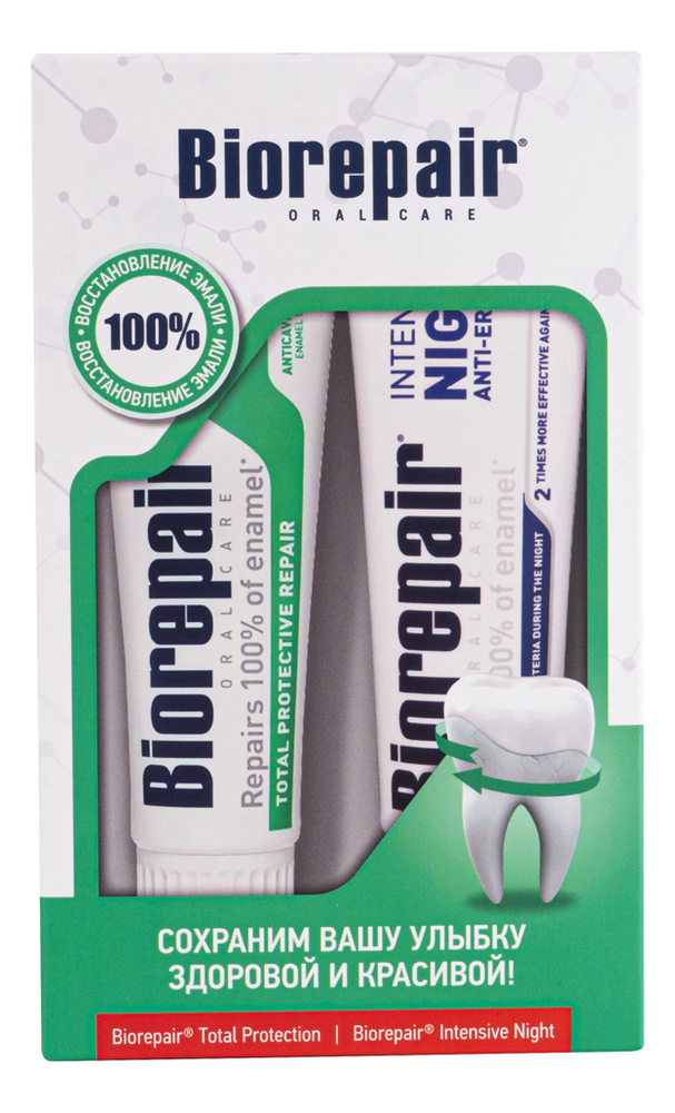 

Набор зубных паст Защита улыбки 24/7 (паста Total Protective Repair + паста Intensive Night Repair 2*75мл)