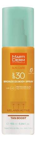 MartiDerm Двухфазный солнцезащитный спрей для тела Sun Care Bronze D Body Spray SPF30 155мл