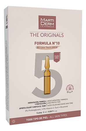 MartiDerm Ампульная сыворотка для лица The Originals Formula No 10 HD Color Touch SPF30 