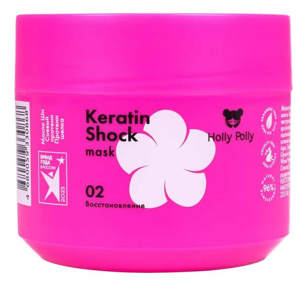 Маска для волос Глубокое восстановление Keratin Shock Mask 300мл