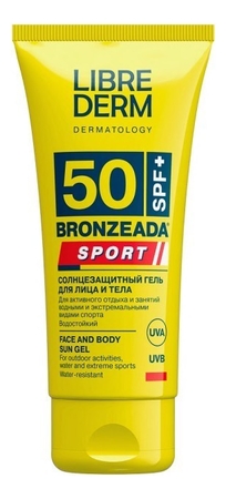 Librederm Солнцезащитный гель для лица и тела Bronzeada Sport SPF50+
