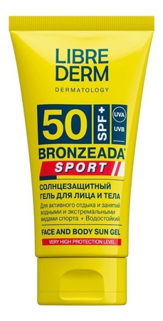 Librederm Солнцезащитный гель для лица и тела Bronzeada Sport SPF50+