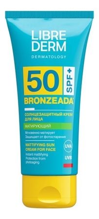 Librederm Солнцезащитный матирующий крем для лица Bronzeada SPF50+ 50мл