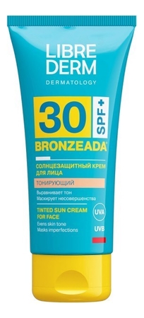 Librederm Солнцезащитный тонирующий крем для лица Bronzeada SPF30+ 50мл