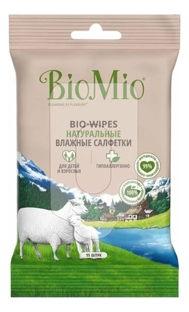 BioMio Влажные салфетки Bio-Wipes 15шт