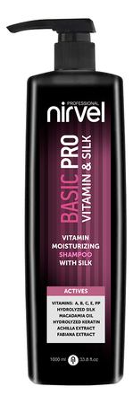 Nirvel Professional Шампунь увлажняющий с витаминами и шелком Basic Pro Vitamin & Silk