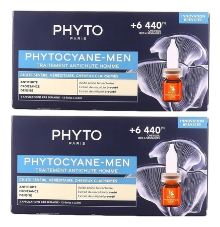 PHYTO Сыворотка против выпадения волос Phytocyane Men Traitement Antichute Homme 3,5мл