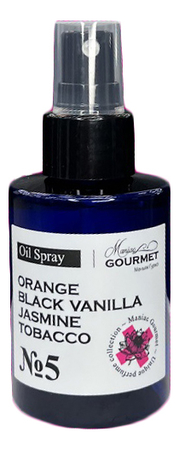 Maniac Gourmet Парфюмированное масло-спрей для волос No5 Oil Spray 100мл (апельсин, черная ваниль, жасмин, табак)