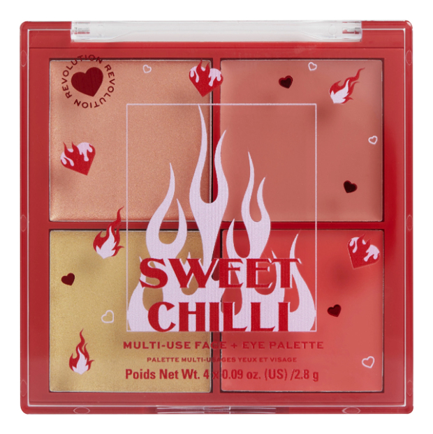 Палетка кремовых румян для лица Sweet Chilli Multi-Use Face + Eye Palette 11,2г