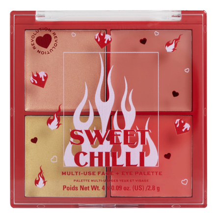 I Heart Revolution Палетка кремовых румян для лица Sweet Chilli Multi-Use Face + Eye Palette 11,2г