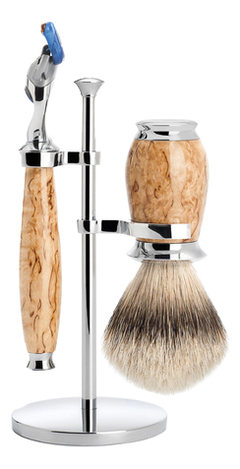 

Набор Каповая береза Classic Purist (помазок барсучий ворс высшей категории Silvertip + бритва Fusion)