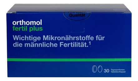 Orthomol Биологически активная добавка к пище для мужчин Fertil Plus 30 двойных пакетов