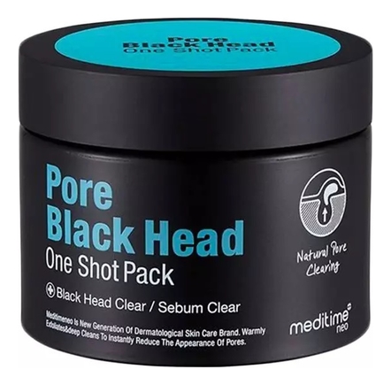 Meditime Глиняная маска для лица от черных точек Neo Pore Black Head One Shot Pack 120г