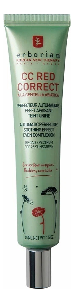 

Корректирующий крем для лица против покраснений CC Red Correct SPF25: Крем 45мл, Корректирующий крем для лица против покраснений CC Red Correct SPF25