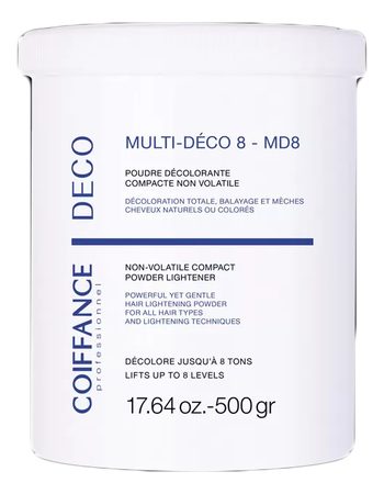 Coiffance Осветляющая пудра для волос компактная непылящая Multi-Deco 8-MD8 500мл
