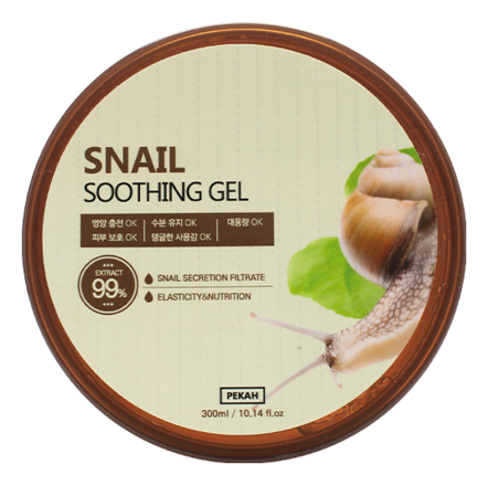 PEKAH Универсальный гель для лица и тела с муцином улитки Snail Soothing Gel 300мл