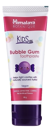 Himalaya Детская зубная паста со вкусом жвачки Botanique Kids Bubble Gum 80г