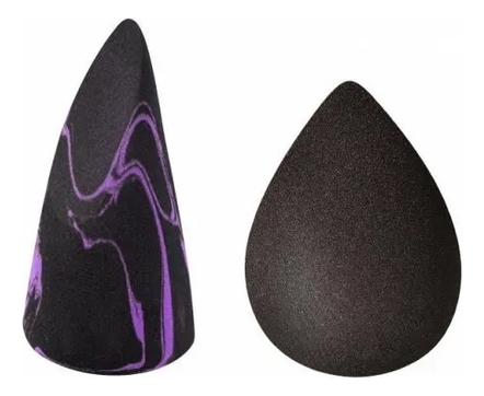 Limoni Набор косметических спонжей Makeup Sponge (Black Purple + Black)