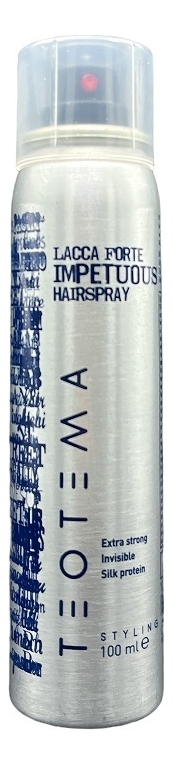 Teotema лак для волос сильной фиксации extra strong invisible silk ...