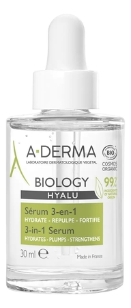 A-DERMA Сыворотка для лица с гиалуроновой кислотой 3 в 1 Biology Hyalu Serum 30мл