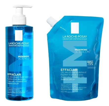 LA ROCHE-POSAY Набор для лица Effaclar Cleansing Gel 2*400мл (гель + сменный блок)