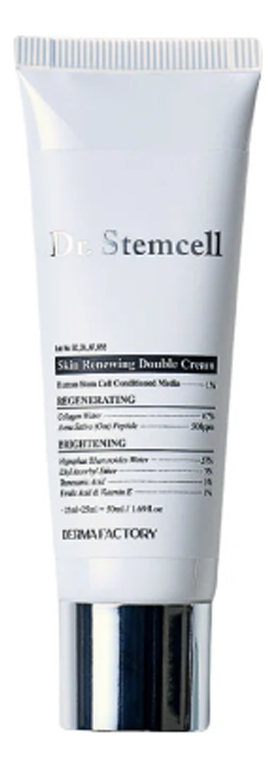 

Восстанавливающий крем для лица со стволовыми клетками Dr. Stemcell Skin Renewing Double Cream 50мл