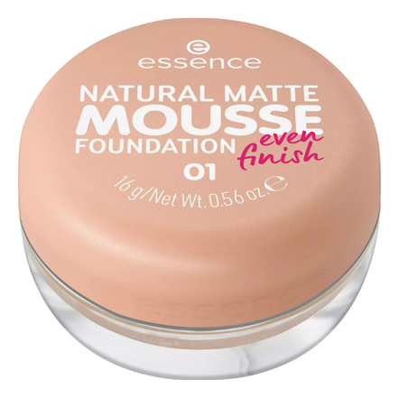 essence Тональная основа мусс для лица Natural Matte Mousse Foundation 16г