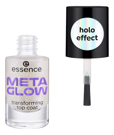 essence Верхнее покрытие для ногтей Meta Glow Transforming Top Coat 8мл