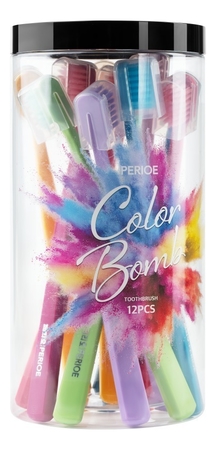 PERIOE Набор зубных щеток Bomb Color 12шт