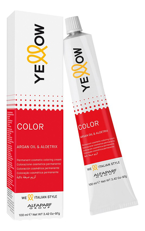 Yellow Professional Перманентный кремовый краситель для волос Color Permanent 100мл